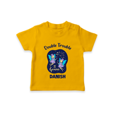 Leo Royal Lion Zodiac Printed Baby T shirt - CHROME YELLOW - 0-5 Months Old (Chest 17")