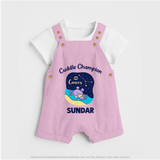 Virgo Little Star Zodiac Printed Baby Dungaree - BABY PINK - 0 - 5 Months Old (Chest 18")