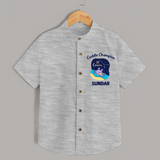 Virgo Little Star Zodiac Printed Baby shirt - GREY - 0 - 6 Months Old (Chest 23")