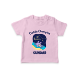 Virgo Little Star Zodiac Printed Baby T shirt - BABY PINK - 0-5 Months Old (Chest 17")