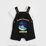 Virgo Little Star Zodiac Printed Baby Dungaree - BLACK - 0 - 5 Months Old (Chest 18")