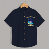 Virgo Little Star Zodiac Printed Baby shirt - NAVY BLUE - 0 - 6 Months Old (Chest 23")