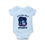 Sagittarius Adventure Zodiac Printed Baby Romper - BABY BLUE - New Born (Chest 14")
