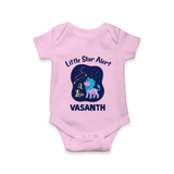Sagittarius Adventure Zodiac Printed Baby Romper - BABY PINK - New Born (Chest 14")