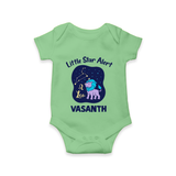 Sagittarius Adventure Zodiac Printed Baby Romper - GREEN - New Born (Chest 14")