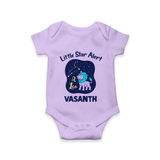 Sagittarius Adventure Zodiac Printed Baby Romper - LILAC - New Born (Chest 14")