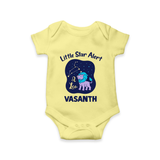 Sagittarius Adventure Zodiac Printed Baby Romper - PASTEL YELLOW - New Born (Chest 14")