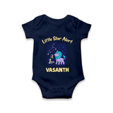 Sagittarius Adventure Zodiac Printed Baby Romper - NAVY BLUE - New Born (Chest 14")