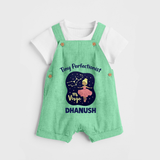 Pisces Dreamy Fish Zodiac Printed Baby Dungaree - GREEN - 0 - 5 Months Old (Chest 18")
