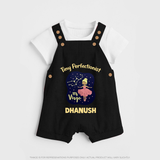 Pisces Dreamy Fish Zodiac Printed Baby Dungaree - BLACK - 0 - 5 Months Old (Chest 18")