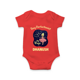 Pisces Dreamy Fish Zodiac Printed Baby Romper - RED - New Born (Chest 14")