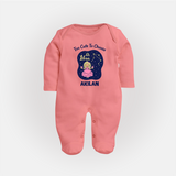Libra Cute Balance Zodiac Printed BabyFullbody Suit - PEACH - New Born (Chest 7.5")