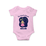 Libra Cute Balance Zodiac Printed Baby Romper - BABY PINK - New Born (Chest 14")