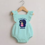 Libra Cute Balance Zodiac Printed Baby Romper Frock - MINT GREEN - 0 - 3 Months Old (Chest 19")