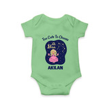 Libra Cute Balance Zodiac Printed Baby Romper - GREEN - New Born (Chest 14")