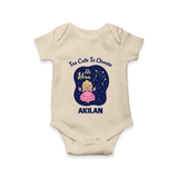 Libra Cute Balance Zodiac Printed Baby Romper - IVORY - New Born (Chest 14")