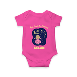 Libra Cute Balance Zodiac Printed Baby Romper - HOT PINK - New Born (Chest 14")