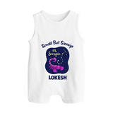 Scorpio Mini Warrior Zodiac Printed Baby Button Romper - WHITE - New Born (Chest 18")