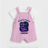 Scorpio Mini Warrior Zodiac Printed Baby Dungaree - BABY PINK - 0 - 5 Months Old (Chest 18")