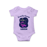 Scorpio Mini Warrior Zodiac Printed Baby Romper - LILAC - New Born (Chest 14")