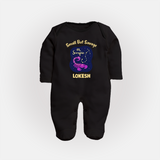Scorpio Mini Warrior Zodiac Printed BabyFullbody Suit - BLACK - New Born (Chest 7.5")