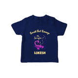 Scorpio Mini Warrior Zodiac Printed Baby T shirt - NAVY BLUE - 0-5 Months Old (Chest 17")