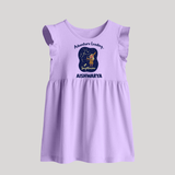 Capricorn Future Leader Zodiac Printed Baby Frock - LILAC - 0 - 3 Months Old (Chest 17")
