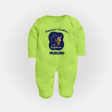 Capricorn Future Leader Zodiac Printed BabyFullbody Suit - LIME GREEN - New Born (Chest 7.5")