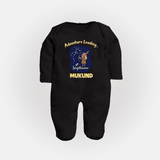 Capricorn Future Leader Zodiac Printed BabyFullbody Suit - BLACK - New Born (Chest 7.5")