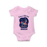 Aquarius Unique Soul Zodiac Printed Baby Romper - BABY PINK - New Born (Chest 14")