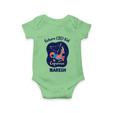 Aquarius Unique Soul Zodiac Printed Baby Romper - GREEN - New Born (Chest 14")