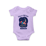 Aquarius Unique Soul Zodiac Printed Baby Romper - LILAC - New Born (Chest 14")