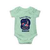 Aquarius Unique Soul Zodiac Printed Baby Romper - MINT GREEN - New Born (Chest 14")