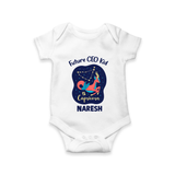 Aquarius Unique Soul Zodiac Printed Baby Romper - WHITE - New Born (Chest 14")