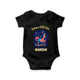 Aquarius Unique Soul Zodiac Printed Baby Romper - BLACK - New Born (Chest 14")
