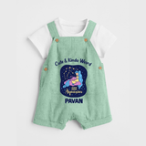 Cancer Cuddle Star Zodiac Printed Baby Dungaree - MINT GREEN - 0 - 5 Months Old (Chest 18")