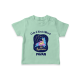 Cancer Cuddle Star Zodiac Printed Baby T shirt - MINT GREEN - 0-5 Months Old (Chest 17")