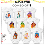 Navratri Nine Goddess Baby Romper Combo