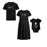 Plugged In Love Personalized Family Combo T-Shirt Set Black