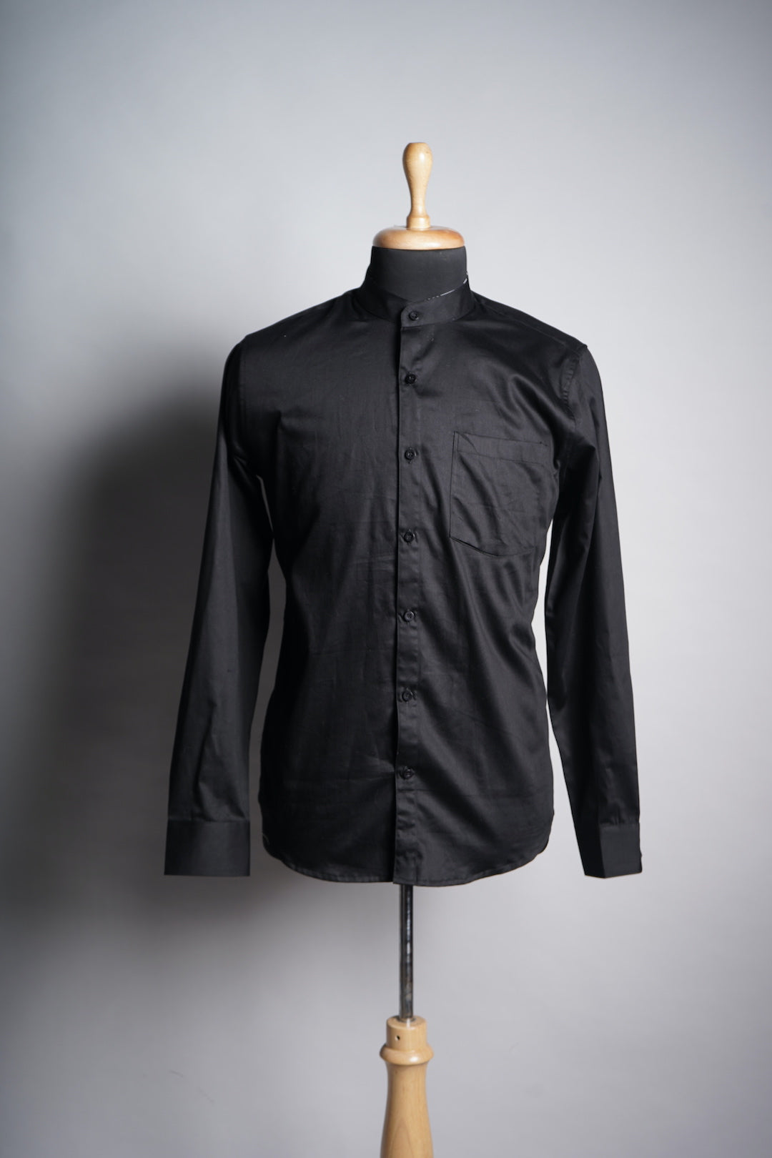 Plain Black Mens Shirt - Anveshana Clothing