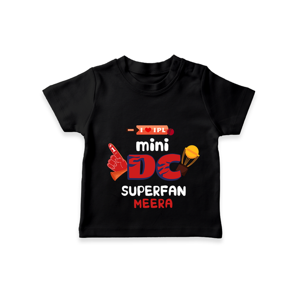"Mini DC SuperFan" Kids' Customisable T-Shirt - BLACK - 0 - 5 Months Old (Chest 17")