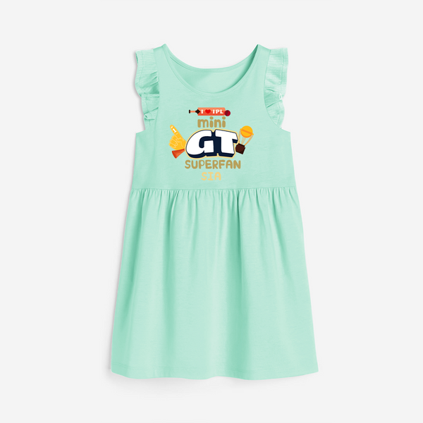 "Mini GT SuperFan" Kids' Customisable Frock - TEA GREEN - 0 - 6 Months Old (Chest 18")
