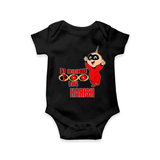 Celebrate your Little One's 100 days Birthday with "My Incredible 100 Days" Themed Personalized Romper - BLACK - 0 - 3 Months Old (Chest 16")