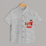 Celebrate your Little One's 100 days Birthday with "My Incredible 100 Days" Themed Personalized Shirt - GREY MELANGE - 0 - 6 Months Old (Chest 21")
