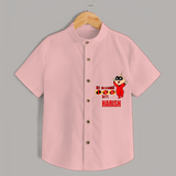 Celebrate your Little One's 100 days Birthday with "My Incredible 100 Days" Themed Personalized Shirt - PEACH - 0 - 6 Months Old (Chest 21")