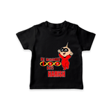 Celebrate your Little One's 100 days Birthday with "My Incredible 100 Days" Themed Personalized T-shirt - BLACK - 0 - 5 Months Old (Chest 17")