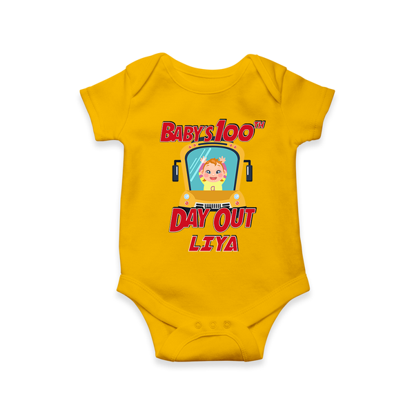 Celebrate your Little One's 100 days Birthday with "Baby's 100th Day Out" Themed Personalized Romper