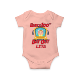 Celebrate your Little One's 100 days Birthday with "Baby's 100th Day Out" Themed Personalized Romper - PEACH - 0 - 3 Months Old (Chest 16")