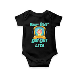 Celebrate your Little One's 100 days Birthday with "Baby's 100th Day Out" Themed Personalized Romper - BLACK - 0 - 3 Months Old (Chest 16")