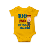 Celebrate your Little One's 100 days Birthday with "100 Days Since This House Got a New Boss" Themed Personalized Romper